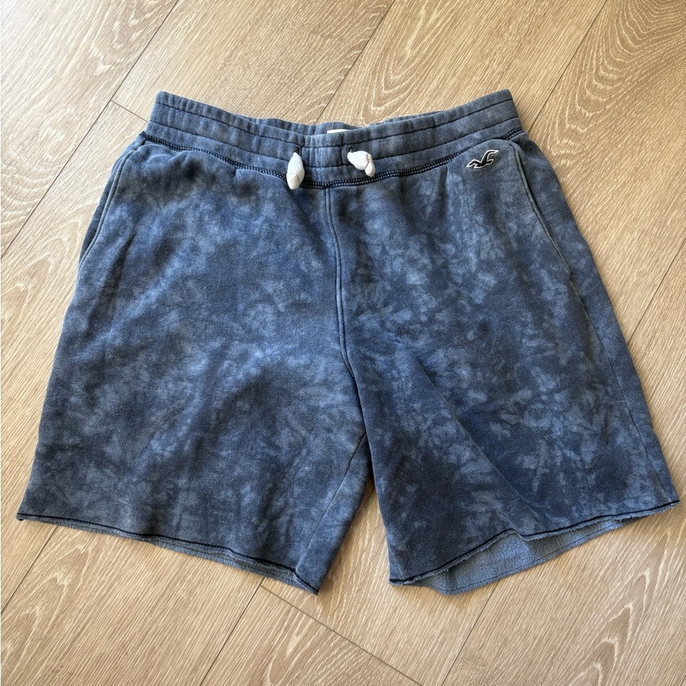 Hollister Blue Athletic Shorts with Tie-Waist Design